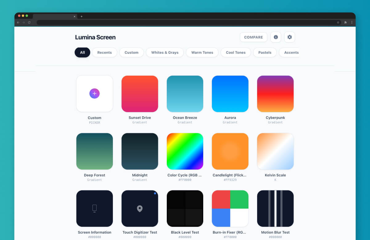Screen Colour Tester